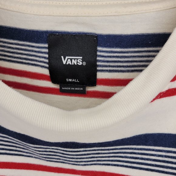 Vans Apparel Mens High Quality Striped T-Shirt - Size: Small - Picture 3 of 3